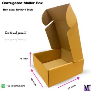 corrugated mailer box-10x10x4 inch. Pack of 10