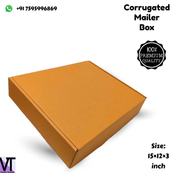 corrugated mailer box-15x12x3 inch-pack of 10 - Image 2