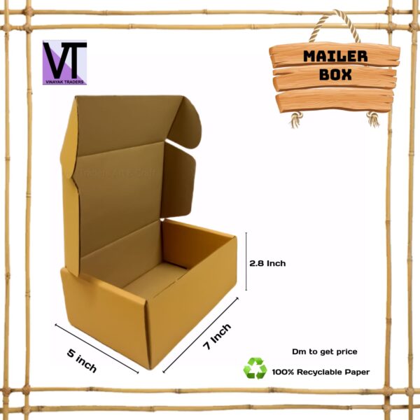 7x5x2.8 mailer box, pack of 12